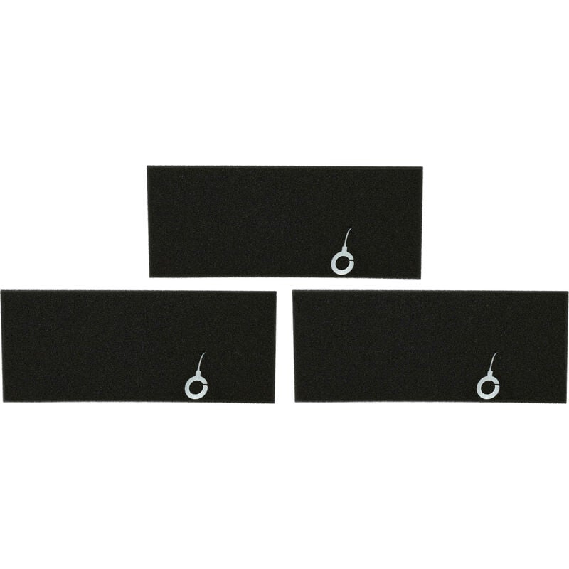 foto del prodotto 3x filtro compatibile con siemens synchropower bagless 2200 w vs06g208, 2200w vs06g2080 aspirapolvere - filtro in spugna - vhbw