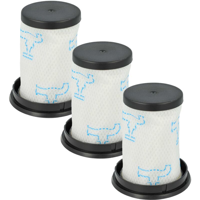 foto del prodotto 3x filtro di separazione compatibile con rowenta air force flex rh9572, rh9574 aspirapolvere - filtro di ricambio, lavabile blu / nero / bianco - vhbw