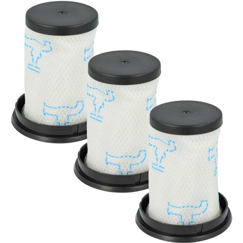 foto del prodotto 3x filtro di separazione sostituisce rowenta zr009003 per aspirapolvere filtro di ricambio, lavabile blu nero bianco vhbw