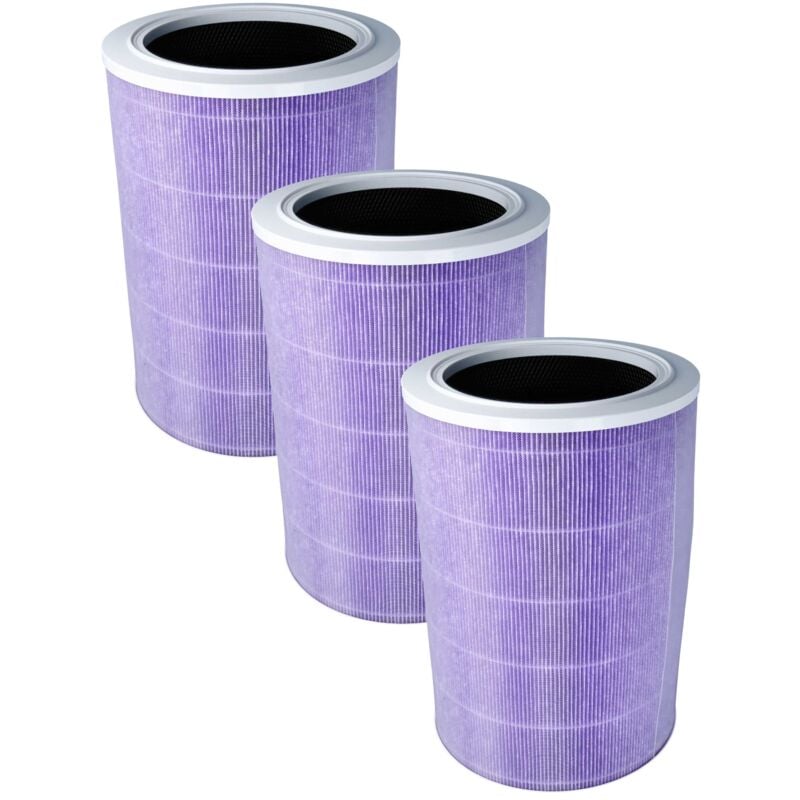 foto del prodotto 3x filtro hepa compatibile con xiaomi mi air purifier pro purificatore d aria, filtro carboni attivi integrato, antibatterico vhbw