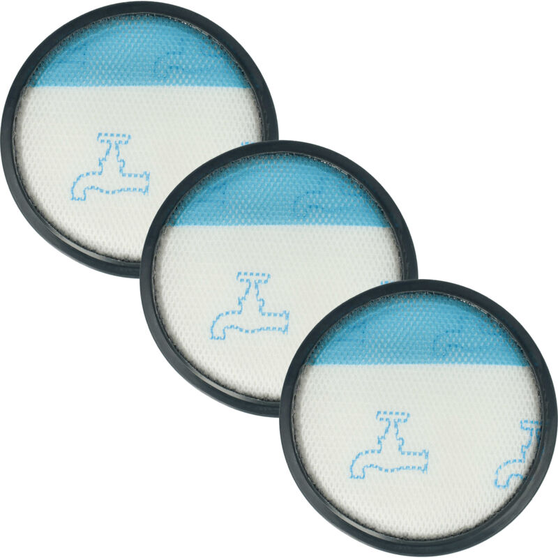 foto del prodotto 3x filtro pre-motore compatibile con beko vcm 71605 ap, vcm 7180, vcm 71602 ad, bks 5540 aspirapolvere - filtro salvamotore, lavabile - vhbw