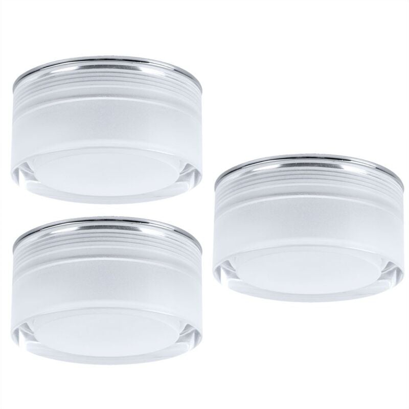 foto del prodotto 3x luci da incasso a led design plafoniere chiare illuminazione corridoio eglo 78702 cartone danneggiato
