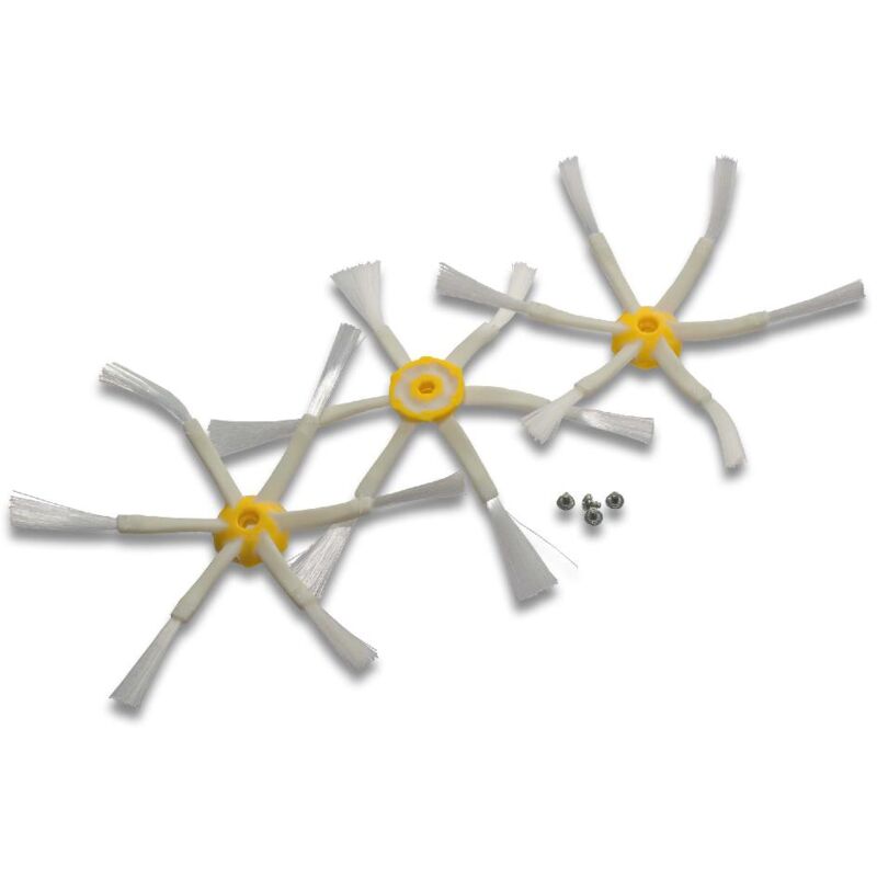 foto del prodotto 3x spazzola laterale compatibile con irobot roomba 780, 770, 760, 610, 590, 581, serie 600, serie 700 robot aspirapolvere set spazzole, bianco