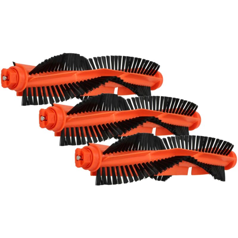 foto del prodotto 3x spazzola tonda compatibile con xiaomi viomi v2 pro v rvclm21b robot aspiratore spazzola a rullo, spazzola principale vhbw