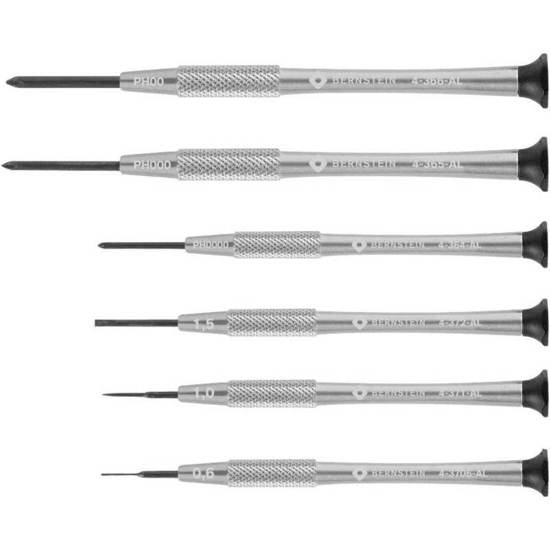 foto del prodotto 4 360 e04 kit cacciaviti per orologiaio 6 parti bernstein tools for electronics