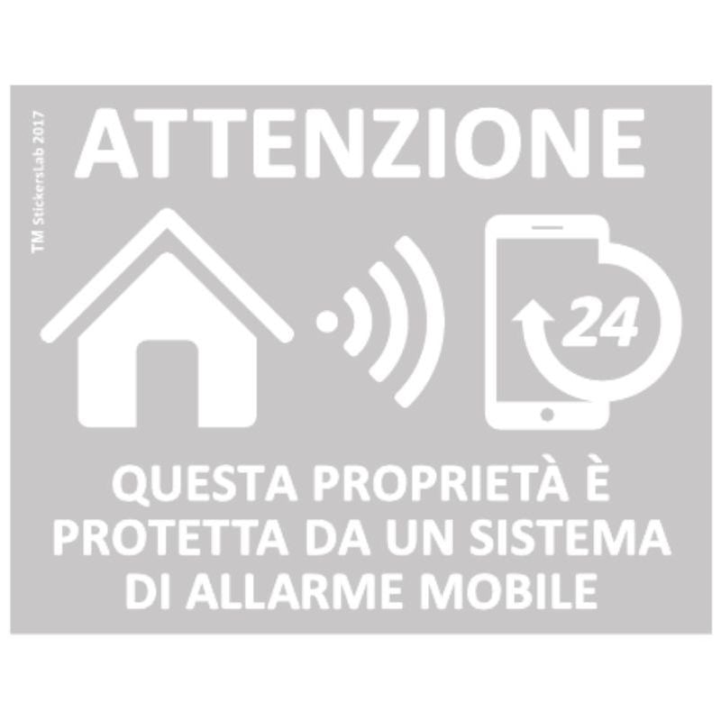 foto del prodotto 4 adesivi allarme gps antifurto propriet privata con sistema di allarme mobile misura 4 adesivi 11cm x 8,6cm 