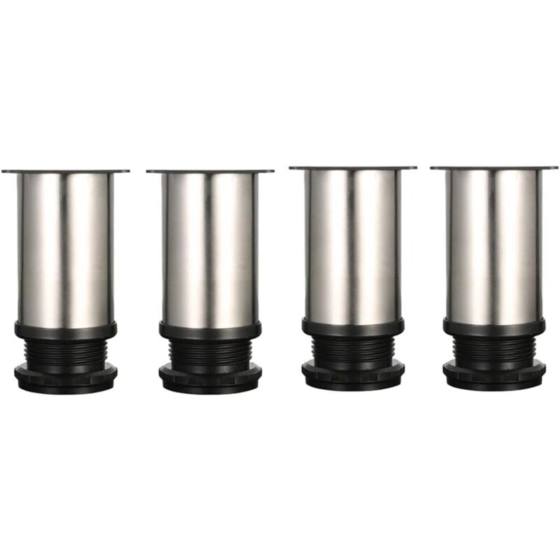 foto del prodotto 4 adjustable legs 8cm height thicken cabinet legs table legs furniture legs, brushed stainless steel, adjustable height 015mm come with stainless