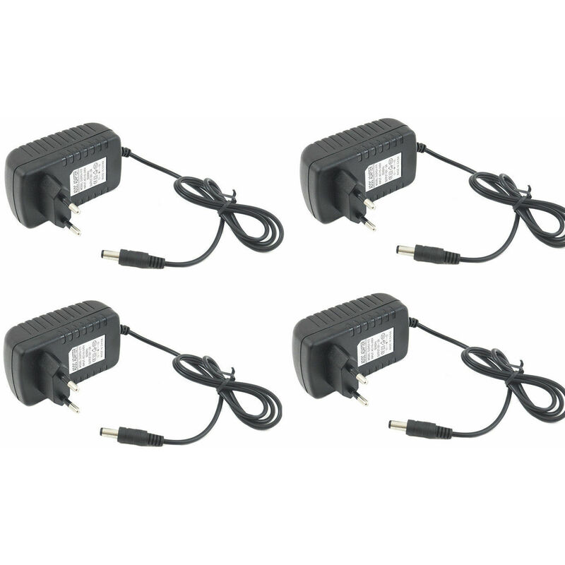 foto del prodotto 4 alimentatori alimentatore stabilizzato trasformatore 220v telecamere 12v 2a 4p