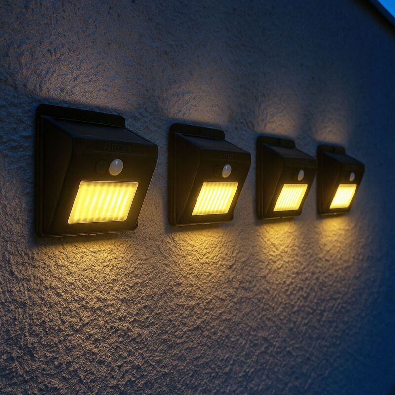 foto del prodotto 4 applique solari cct bianco caldo e bianco freddo rana ip54 220 lumen