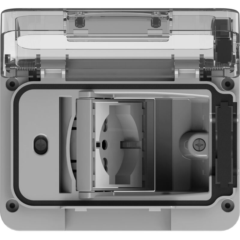 foto del prodotto 4 box custodia da esterno ip55 ip66, 3 moduli, grigio ral7035, serie e, con presa schuko 4box wide 4b.w.ral.015