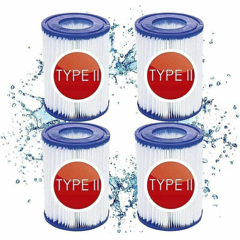 foto del prodotto 4 cartucce filtranti per piscina tipo ii per bestway tipo ii adatto per bestway 58383 58387 cartuccia filtrante per piscina bestway 530 800
