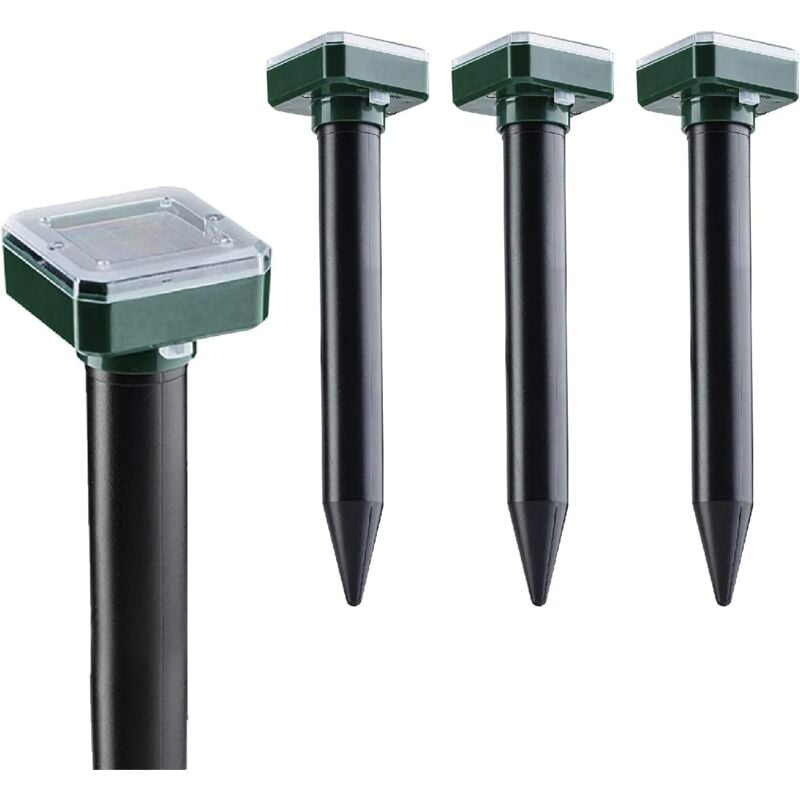 foto del prodotto 4 confezioni di repellente per talpe ad energia solare - trappola per arvicole - repellente per gopher - repellente per arvicole all'aperto