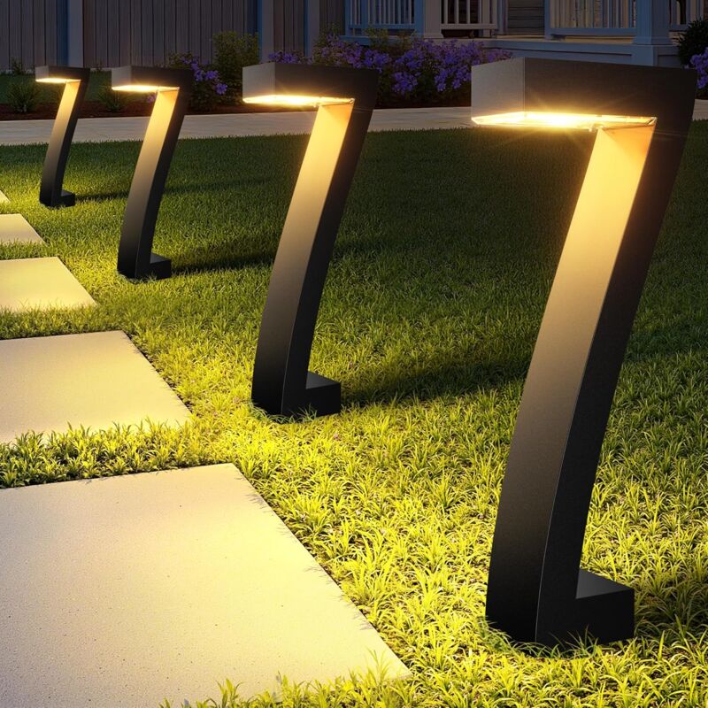 foto del prodotto 4 eleganti luci solari per esterni, con batteria da 1200 mah, impermeabili ip65, per decorazioni da giardino, ecc.