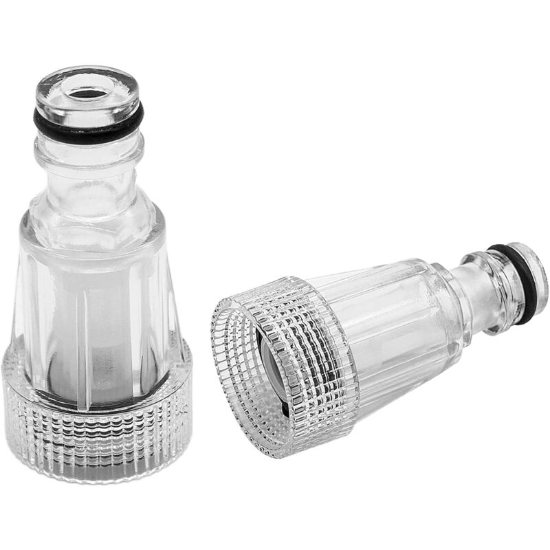 foto del prodotto 4 filtri per l acqua per idropulitrice, raccordi da giardino, compatibili con connettori da giardino, trasparenti