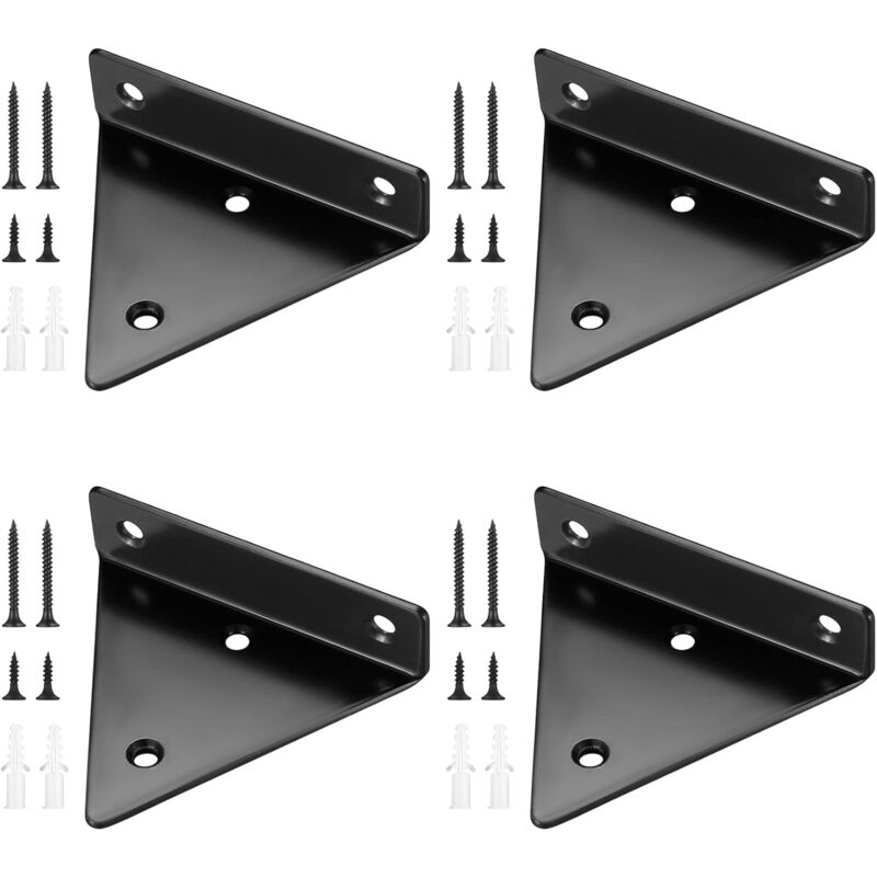 foto del prodotto 4 floating shelf supports, invisible triangular edges.