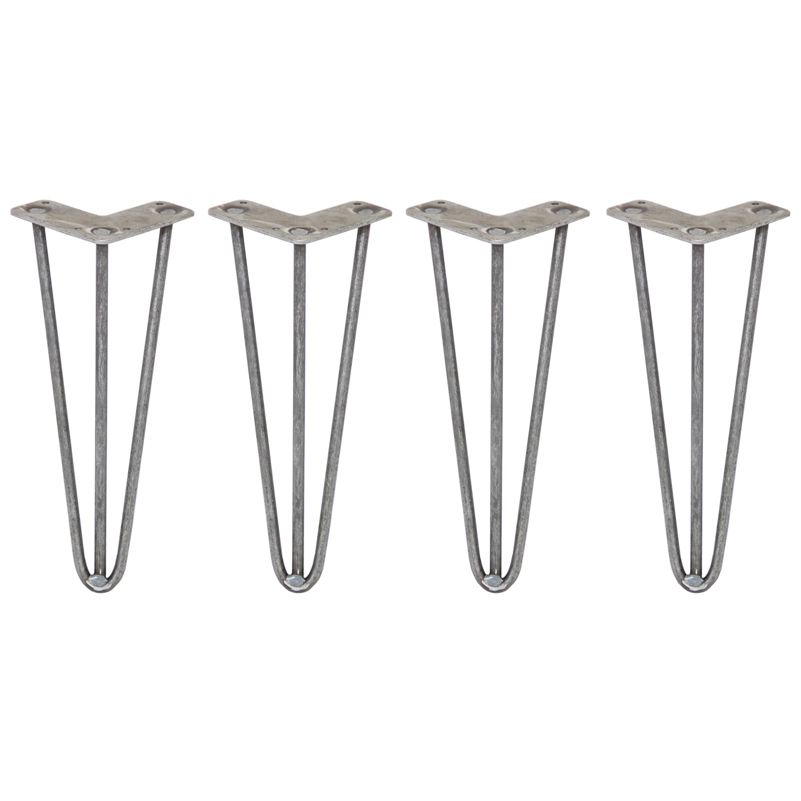 foto del prodotto 4 gambe per tavolo a forcina skiski legs 30,5cm acciaio naturale 3 rebbi 10mm