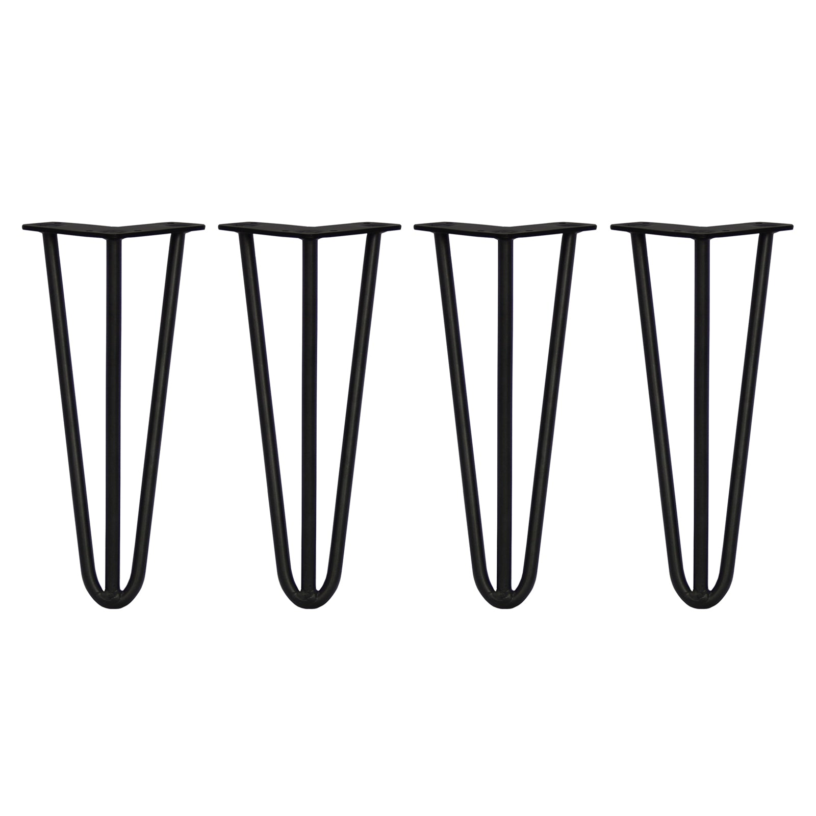 foto del prodotto 4 gambe per tavolo a forcina skiski legs 30,5cm acciaio nero 3 rebbi 12mm
