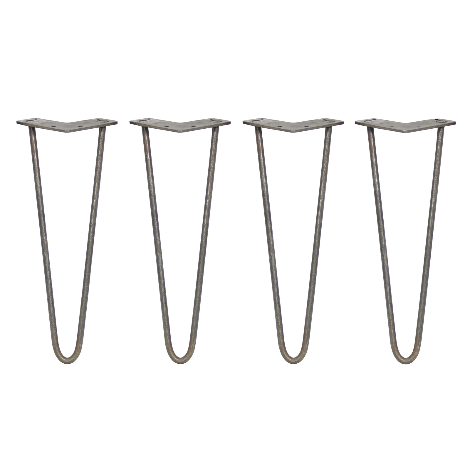 foto del prodotto 4 gambe per tavolo a forcina skiski legs 35,5cm acciaio naturale 2 rebbi 10mm