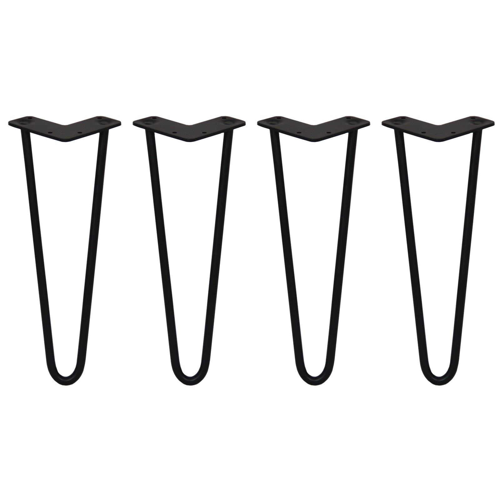 foto del prodotto 4 gambe per tavolo a forcina skiski legs 35,5cm acciaio nero 2 rebbi 12mm