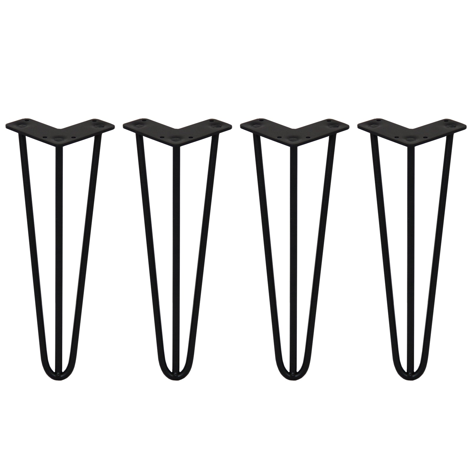 foto del prodotto 4 gambe per tavolo a forcina skiski legs 35,5cm acciaio nero 3 rebbi 10mm