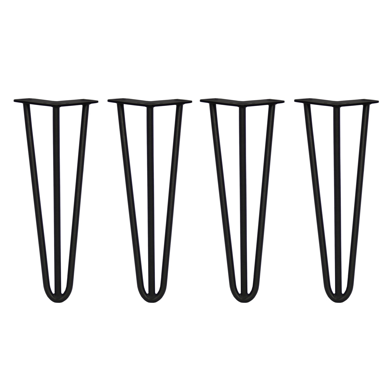 foto del prodotto 4 gambe per tavolo a forcina skiski legs 35,5cm acciaio nero 3 rebbi 12mm