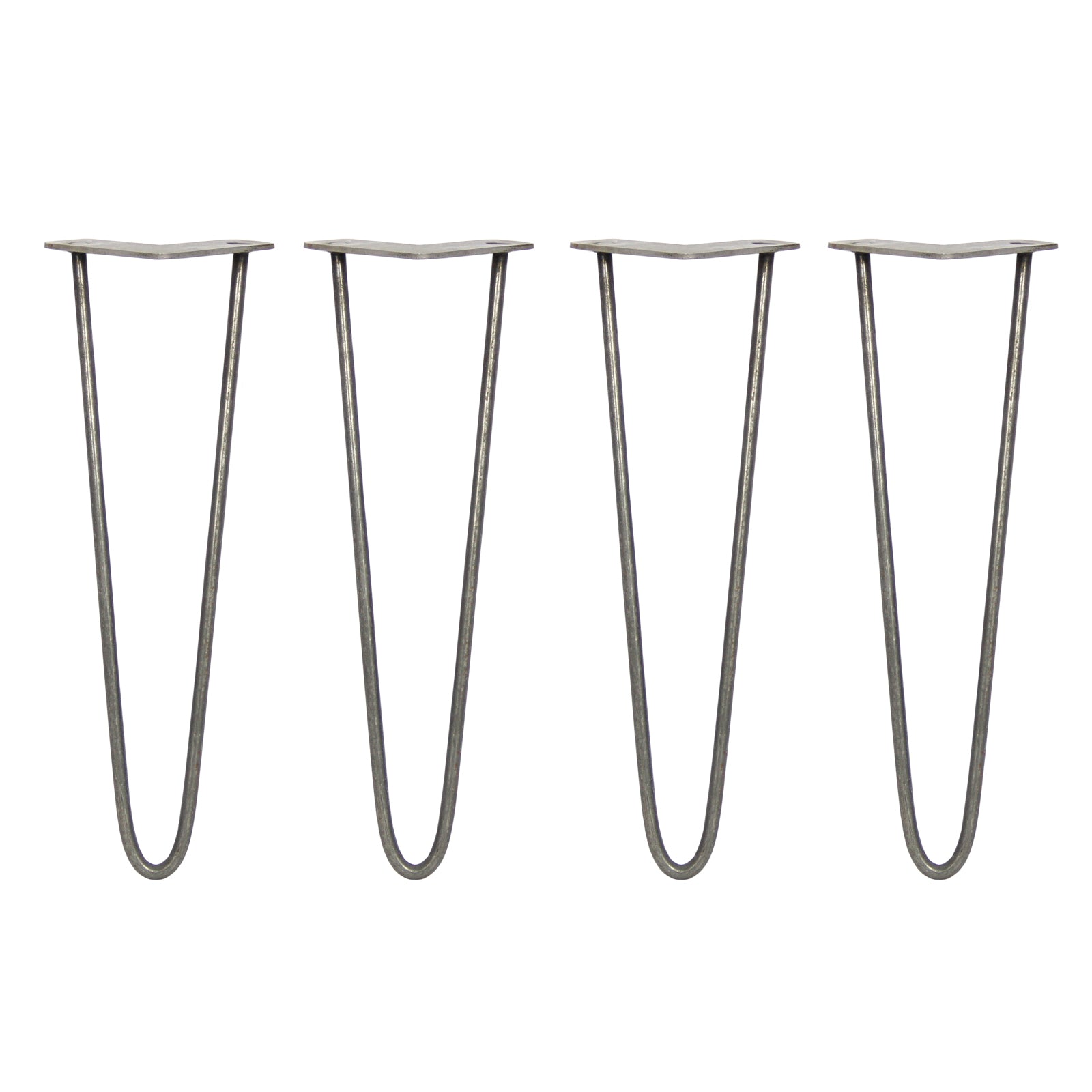 foto del prodotto 4 gambe per tavolo a forcina skiski legs 40,6cm acciaio naturale 2 rebbi 10mm