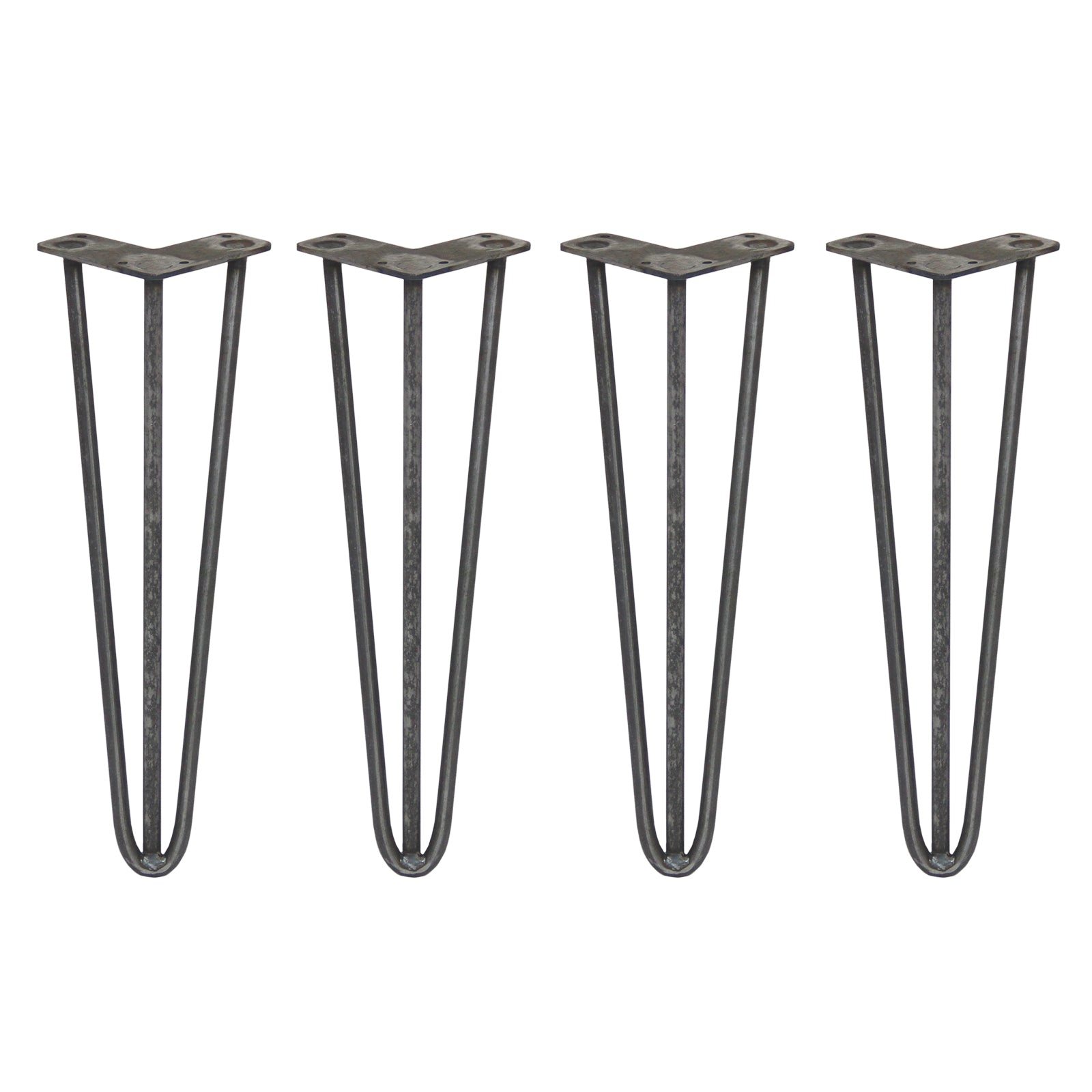 foto del prodotto 4 gambe per tavolo a forcina skiski legs 40,6cm acciaio naturale 3 rebbi 12mm