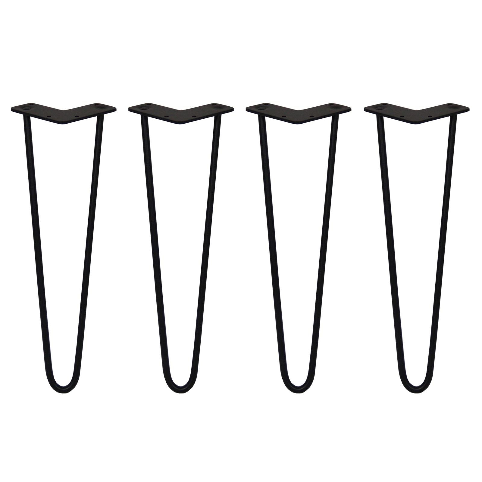 foto del prodotto 4 gambe per tavolo a forcina skiski legs 40,6cm acciaio nero 2 rebbi 10mm