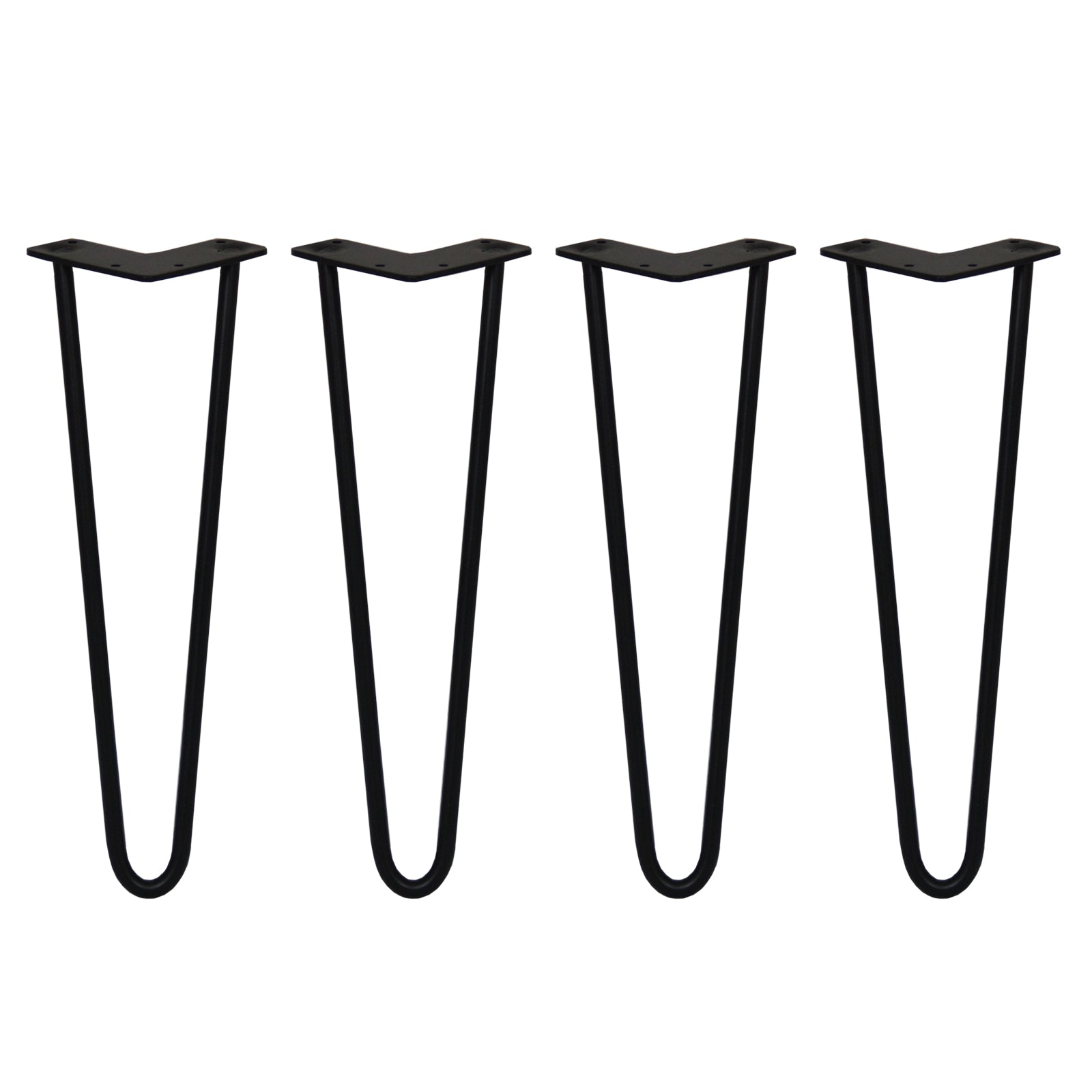foto del prodotto 4 gambe per tavolo a forcina skiski legs 40,6cm acciaio nero 2 rebbi 12mm