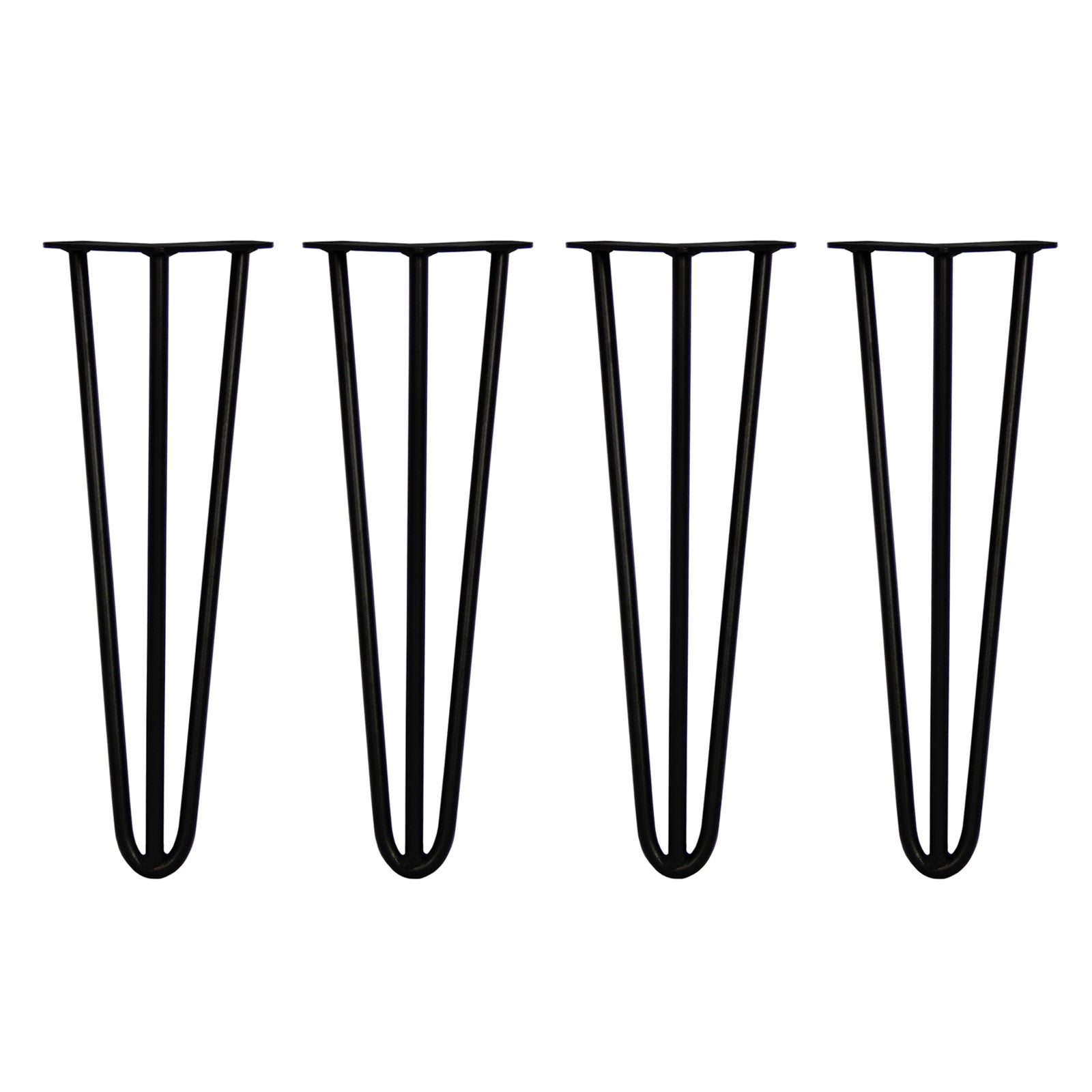foto del prodotto 4 gambe per tavolo a forcina skiski legs 40,6cm acciaio nero 3 rebbi 12mm