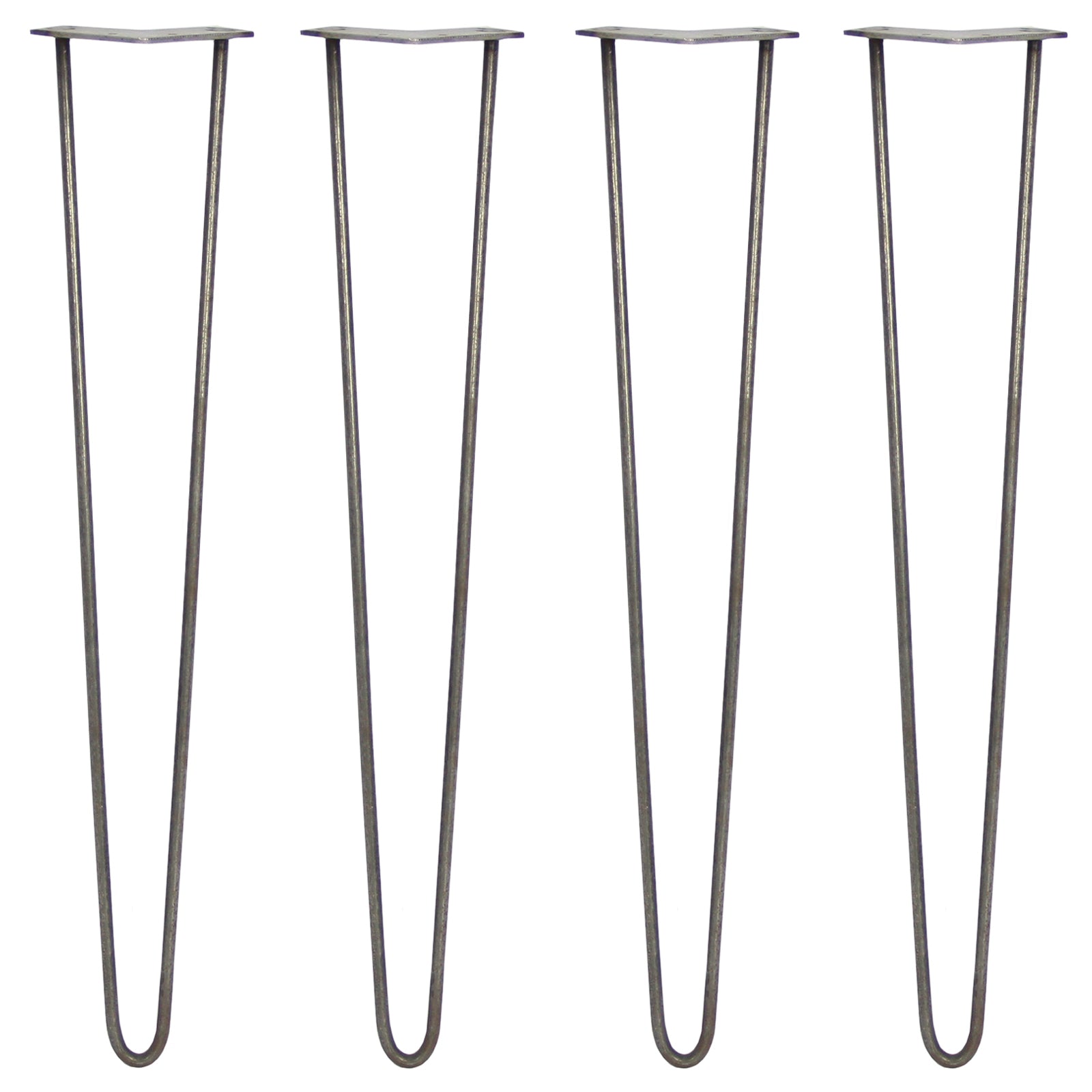 foto del prodotto 4 gambe per tavolo a forcina skiski legs 71cm acciaio naturale 2 rebbi 10mm