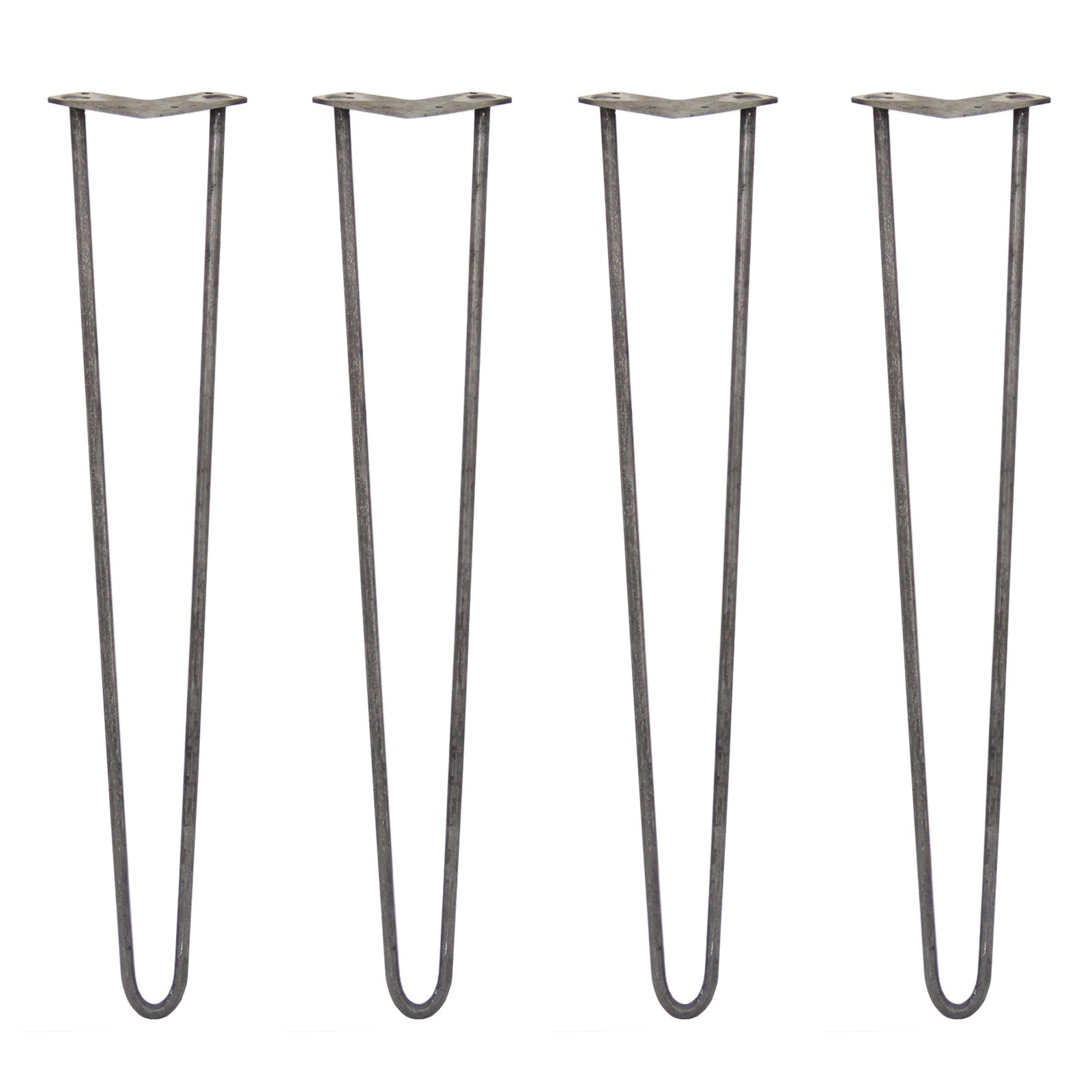 foto del prodotto 4 gambe per tavolo a forcina skiski legs 71cm acciaio naturale 2 rebbi 12mm