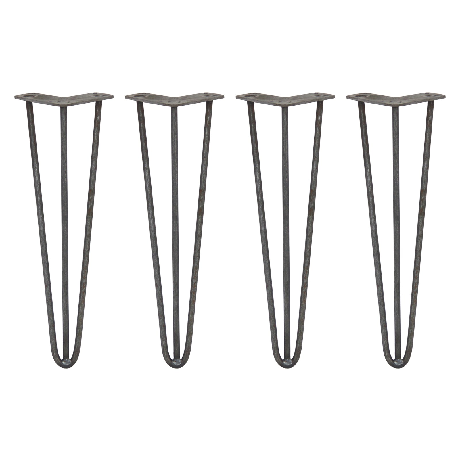 foto del prodotto 4 gambe per tavolo a forcina skiski legs 71cm acciaio naturale 3 rebbi 10mm