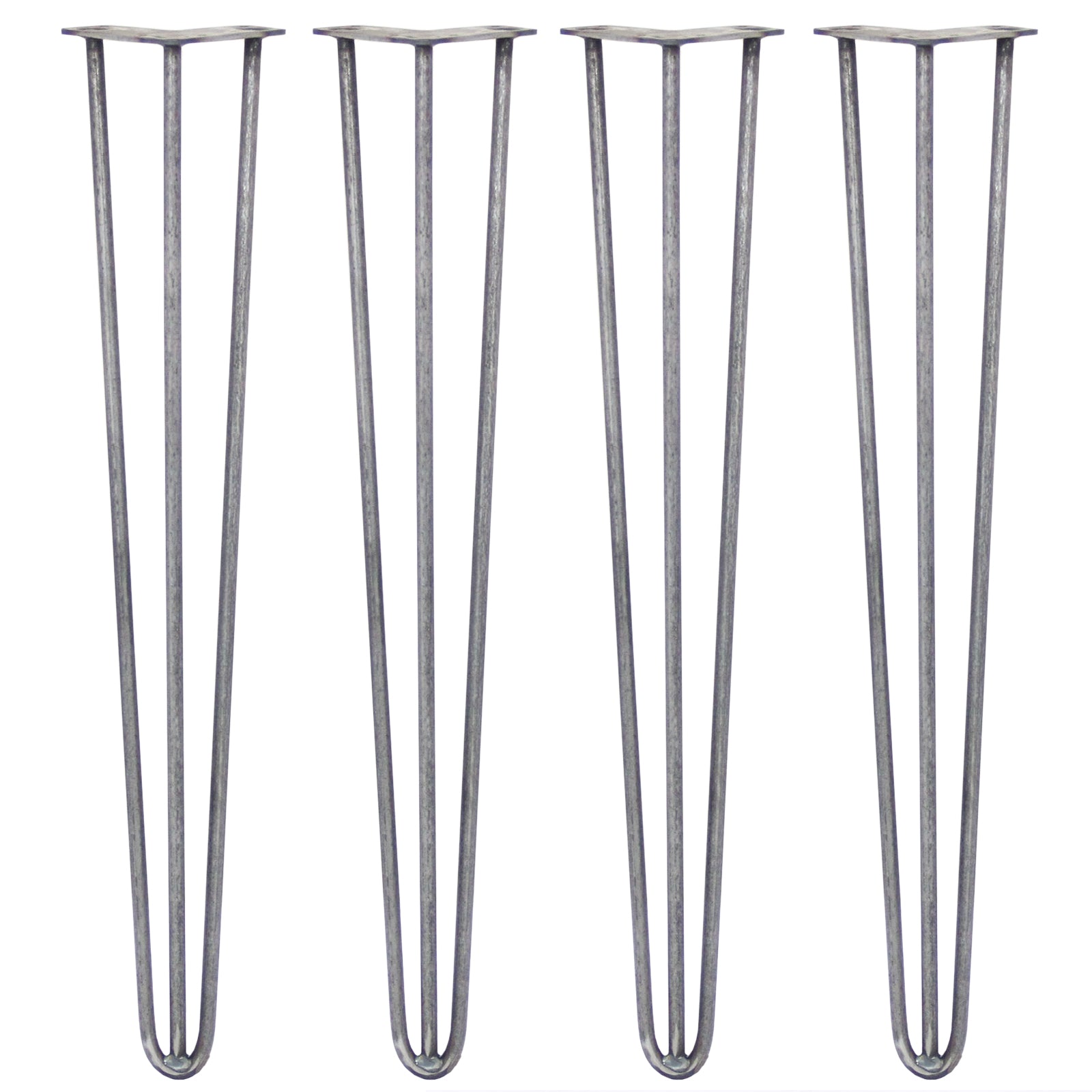 foto del prodotto 4 gambe per tavolo a forcina skiski legs 71cm acciaio naturale 3 rebbi 12mm