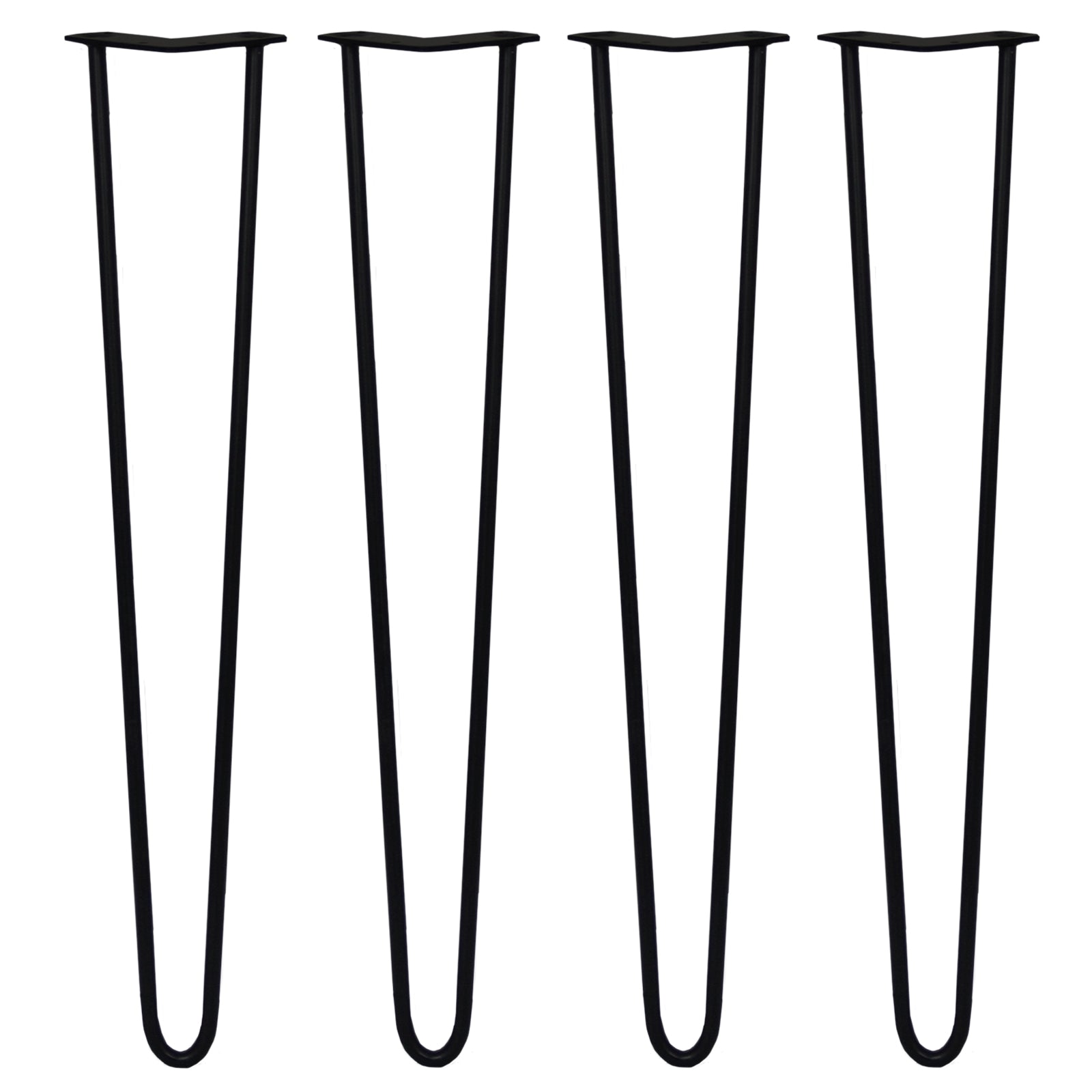 foto del prodotto 4 gambe per tavolo a forcina skiski legs 71cm acciaio nero 2 rebbi 12mm