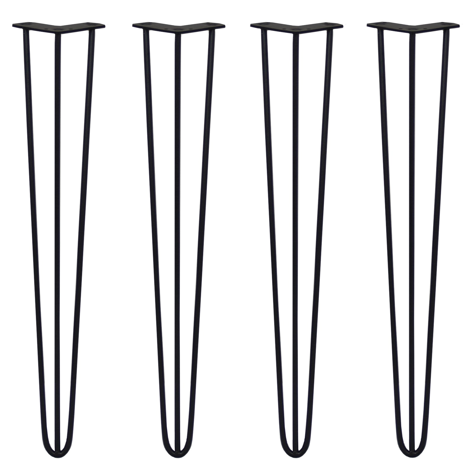 foto del prodotto 4 gambe per tavolo a forcina skiski legs 71cm acciaio nero 3 rebbi 10mm