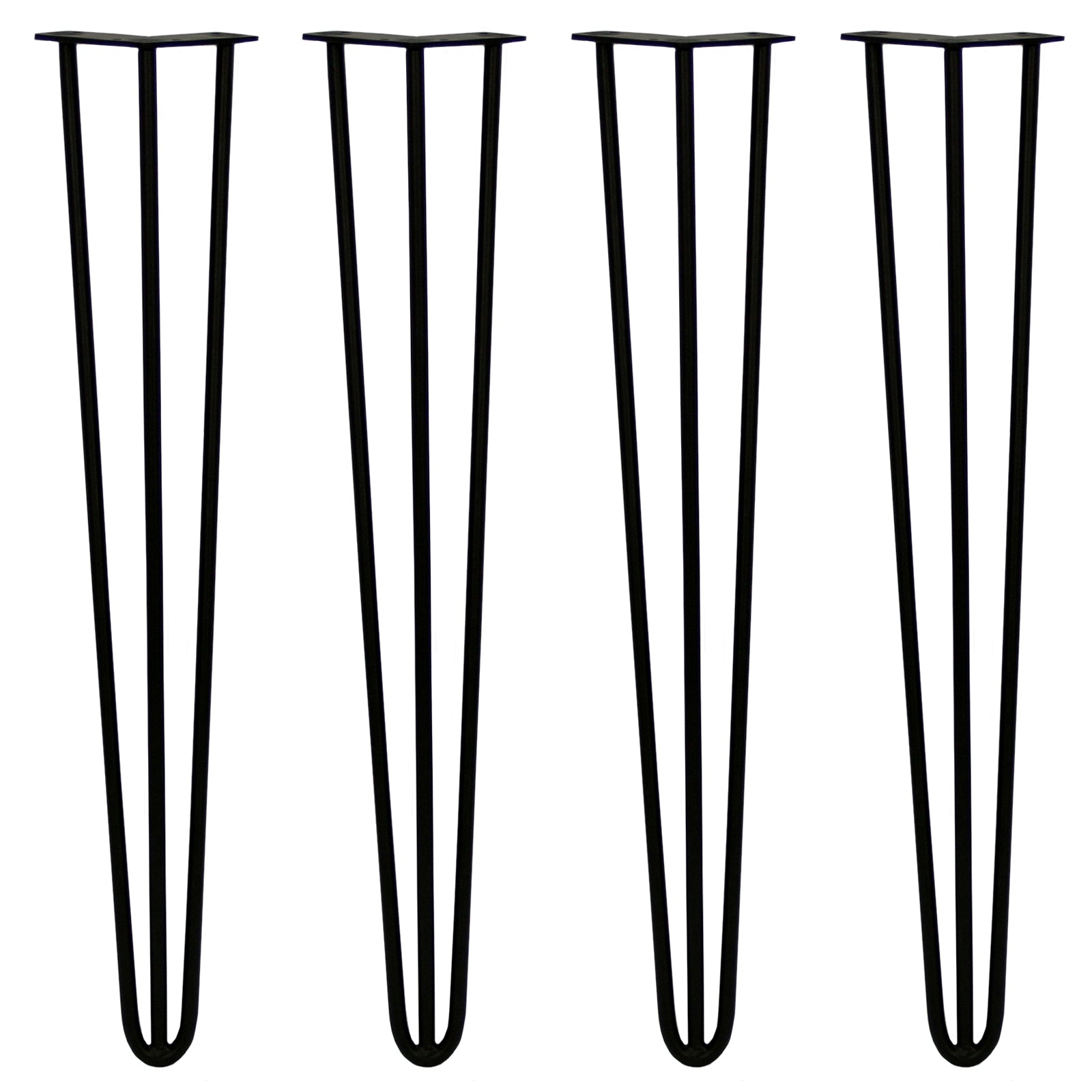 foto del prodotto 4 gambe per tavolo a forcina skiski legs 71cm acciaio nero 3 rebbi 12mm