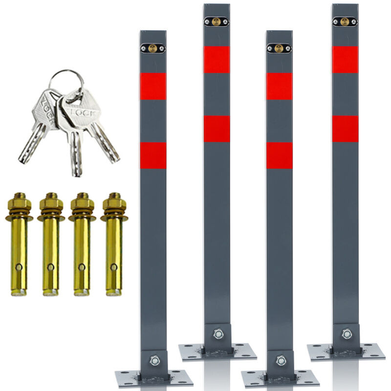foto del prodotto 4 impostare la barriera post barriere nastri di parcheggio lock blocco blocco pieghevole angolare da parcheggio 65 cm fusibile