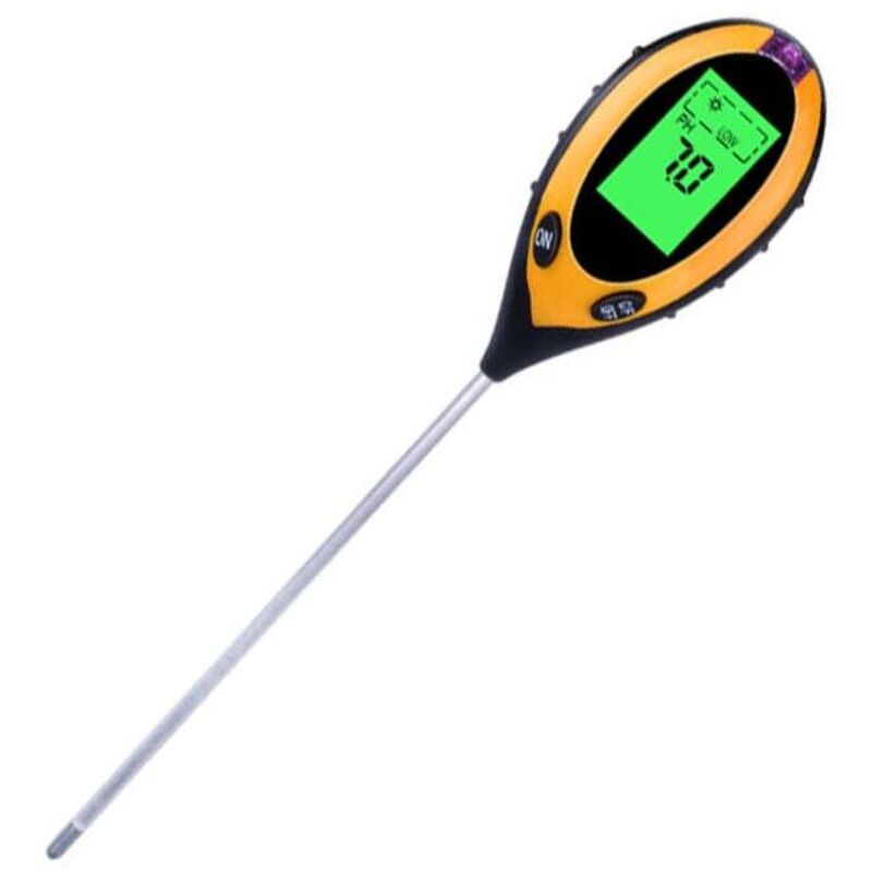 foto del prodotto 4 in 1 tester di umidit del terreno, kit digitale per test del terreno, ph, temperatura, luce solare, umidit , acidit con display lcd