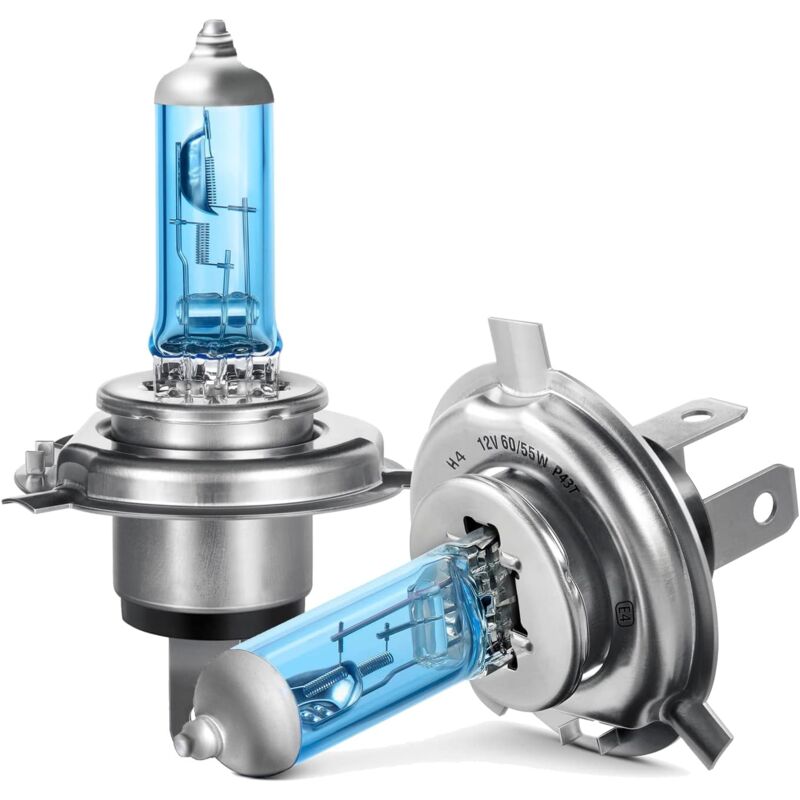 foto del prodotto 4 lampadine alogene, marchio e, fari bianchi caldi, per kit di sostituzione lampade abbaglianti per auto da 12 v e 100 w 2 pezzi 