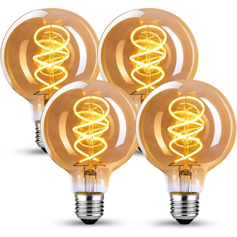 foto del prodotto 4 lampadine edison vintage e27, e27 led vintage dimmerabili g80 4w led lampada retr bianco caldo vintage ideale per nostalgia e illuminazione retr 