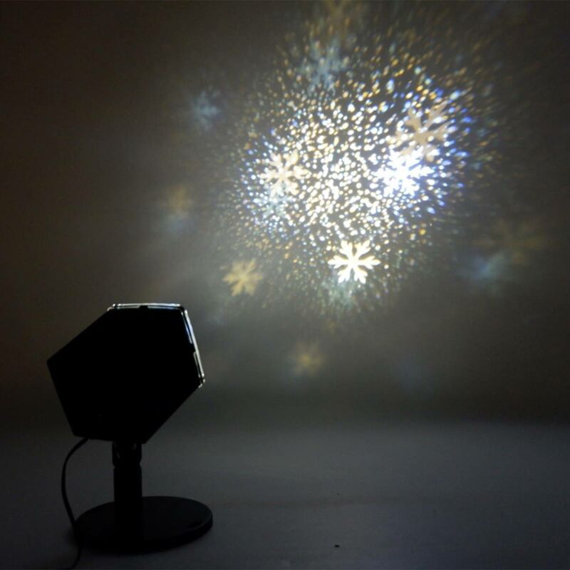 foto del prodotto 4 led fiocco di neve animato tempesta faretto da esterno trasformatore feeric lights christmas