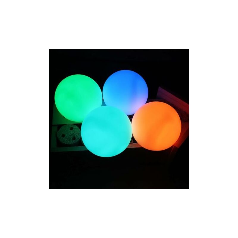 foto del prodotto 4 luci galleggianti per piscina ip67 luci a sfera a led impermeabili 16 colori rgb telecomando regalo estivo festa matrimonio