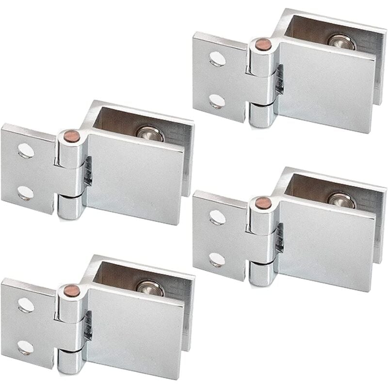 foto del prodotto 4 pack hinged glass door clips for hinges on kitchen cabinet glass doors