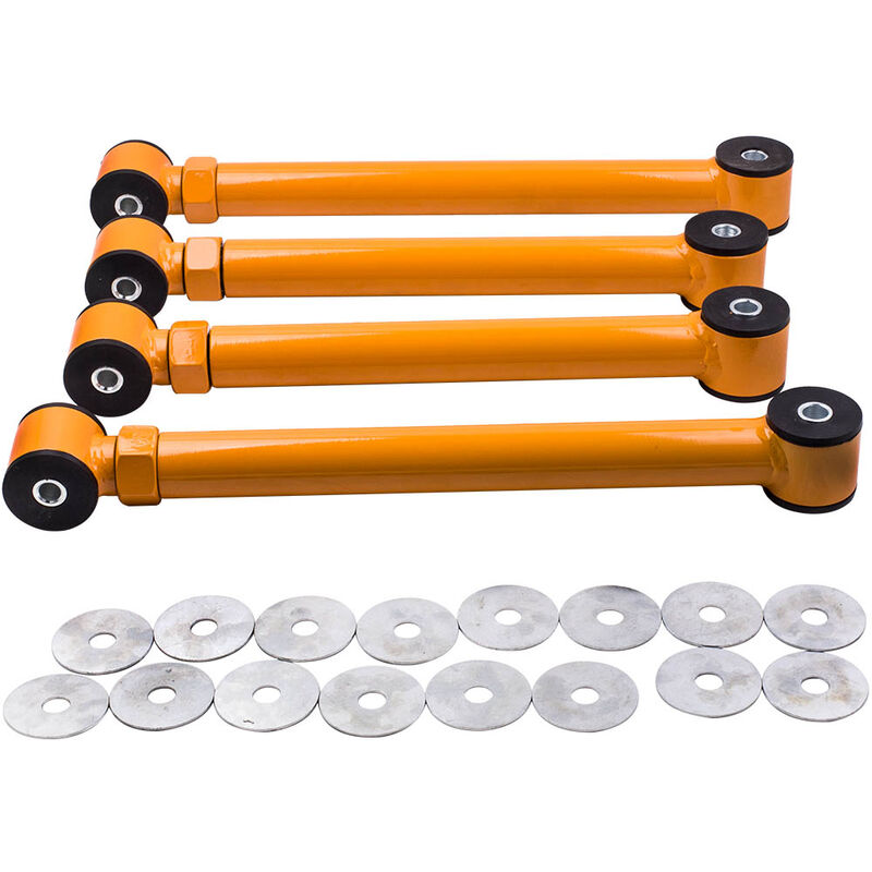 foto del prodotto 4 pcs adjustable front control arms 0 6 lift for dodge ram 1994 2009 golden new
