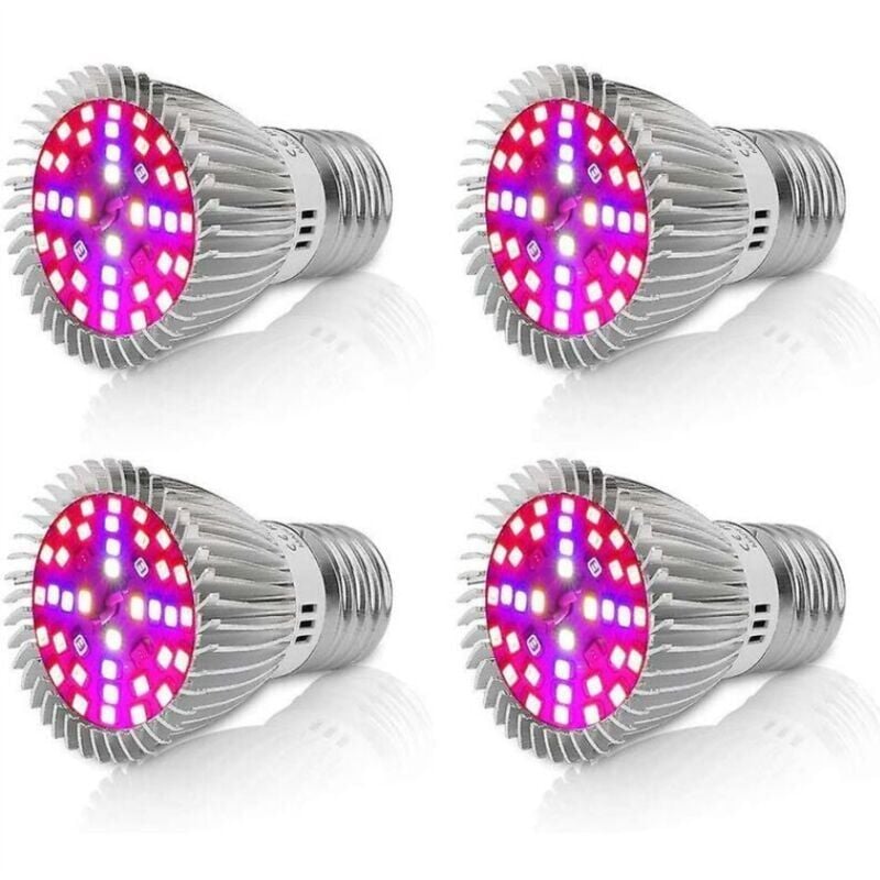 foto del prodotto 4 pezzi 10w e27 led grow light, lampada da coltivazione a spettro completo
