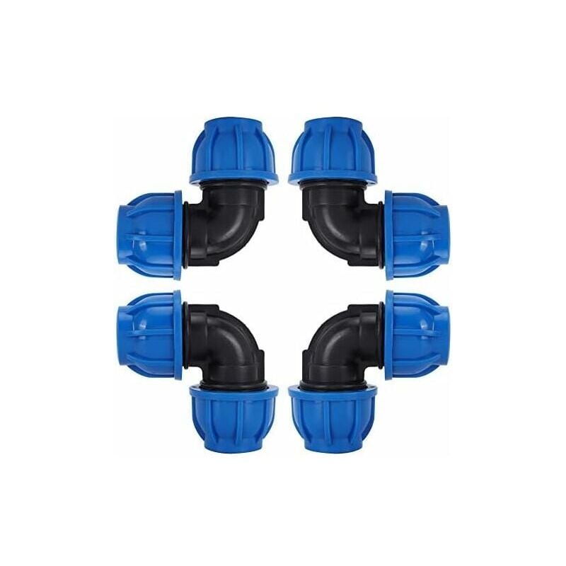 foto del prodotto 4 pezzi 32mm connettore a gomito per tubo dell acqua pe connettore rapido in plastica accessori per depuratori d acqua potabile 32 
