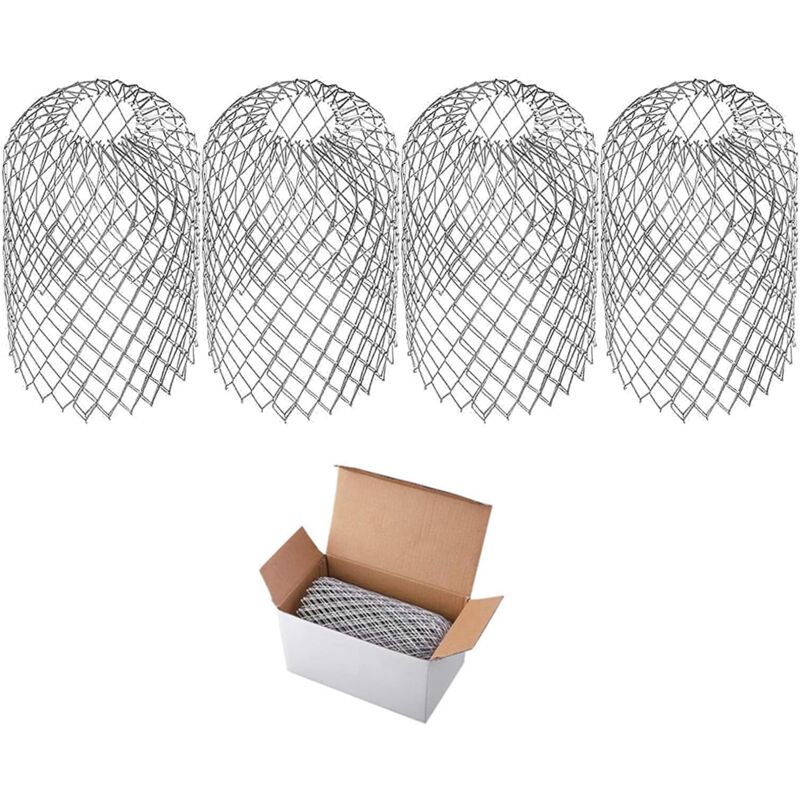 foto del prodotto 4 pezzi accessori per grondaie, filtro per grondaie in metallo, filtro per grondaie espandibile