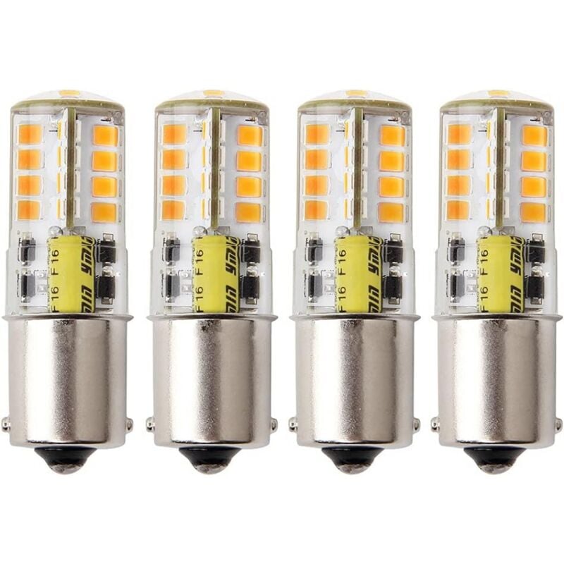 foto del prodotto 4 pezzi ba15s 1156 p21 5w 12v lampadina led, 5w bianco caldo 3000k 500lm, luce di retromarcia, luce freno camper, barca, paesaggio, ecc. confezione