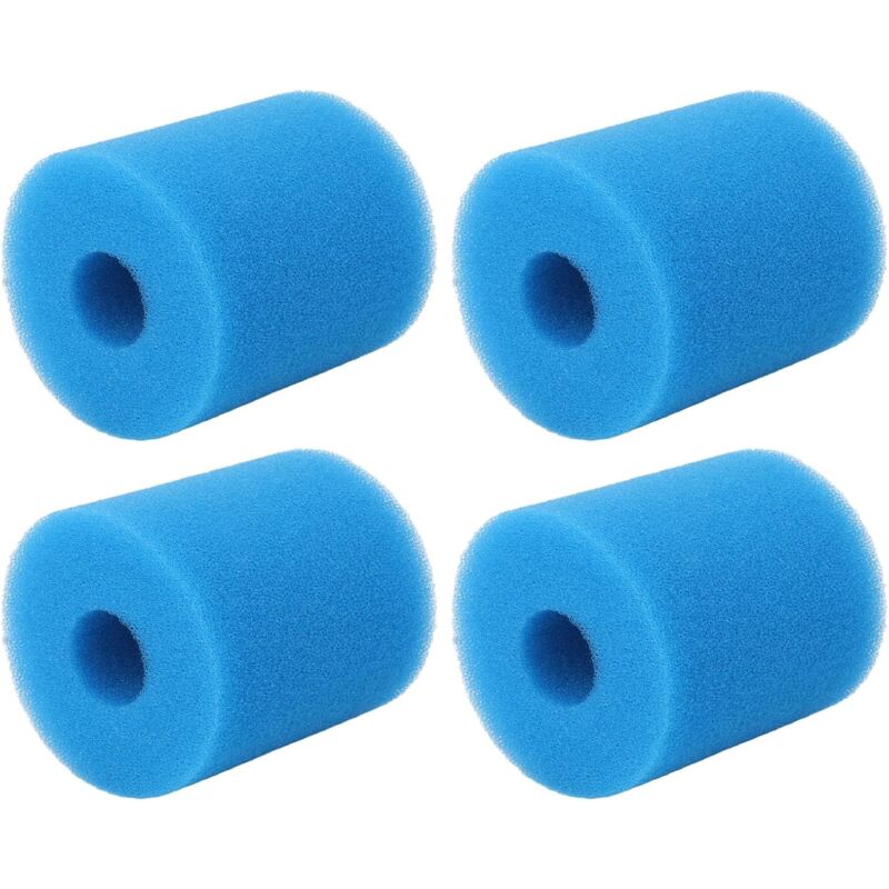 foto del prodotto 4 pezzi cartuccia spugna filtro piscina tipo h, cartucce spugna di ricambio filtro piscina per pompa piscina